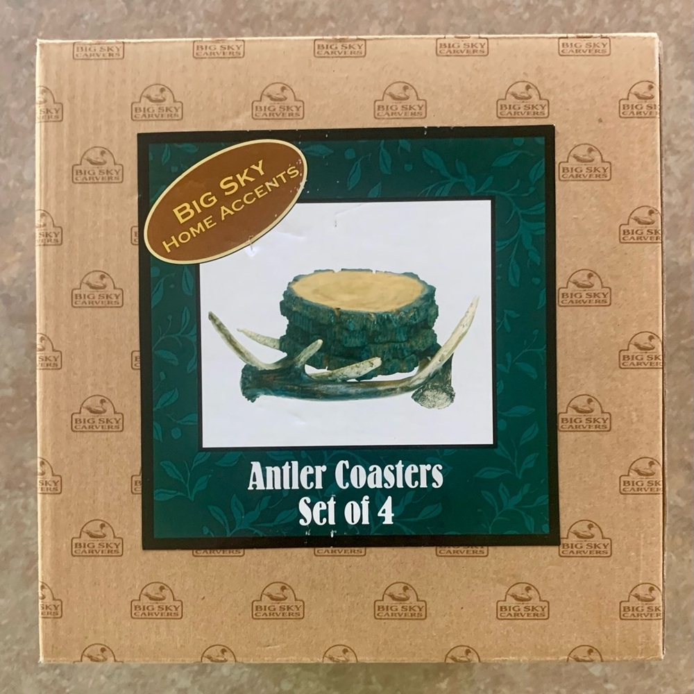 Big Sky Carvers: Antler Coasters New Opened Box - Picture 3 of 7